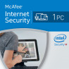 McAfee Internet Security 2016 1 PC licencja na rok